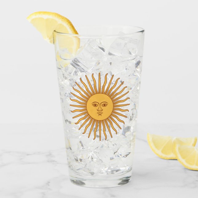 Argentinien Golden Sun, Sol de Mayo Glas (Vorderseite Ice)