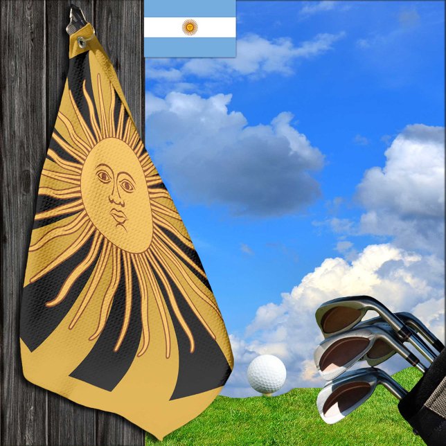 Argentinien Golden Sun, Sol de Mayo Golfhandtuch (Von Creator hochgeladen)
