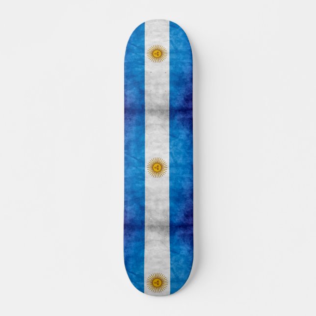 Argentinien Grunge Flag Custom Pro Long Board Skateboard (Vorne)