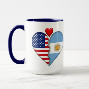 Argentinien Herz Flaggen Hispanic Heritage Tasse