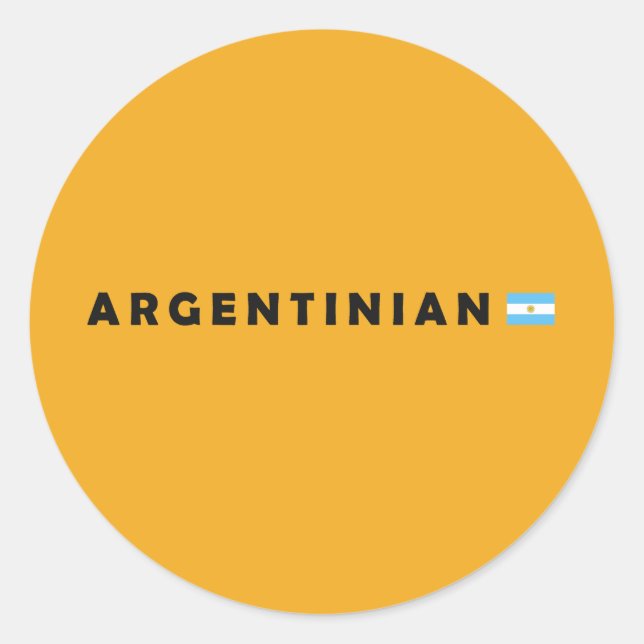 Argentinien, ich bin Argentinier Runder Aufkleber (Vorderseite)