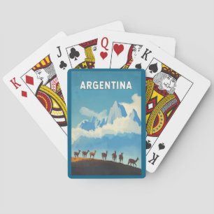 Argentinien Illustration Reise Kunst Vintage Spielkarten