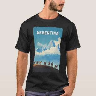 Argentinien Illustration Reise Kunst Vintage T-Shirt