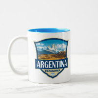 Argentinien Illustration Retro-Abzeichen