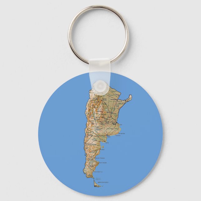 Argentinien Karte Schlüsselanhänger (Vorderseite)