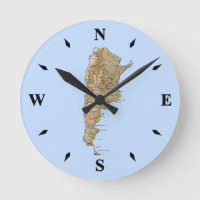 Argentinien Kartenuhr