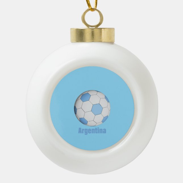 Argentinien Keramik Ball Weihnachtsschmuck Kugel-Ornament (Vorderseite)