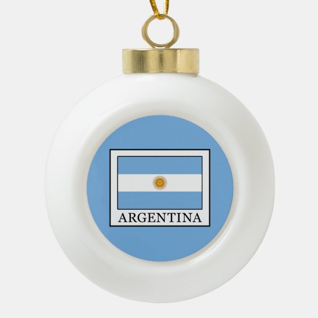 Argentinien Keramik Kugel-Ornament (Vorderseite)