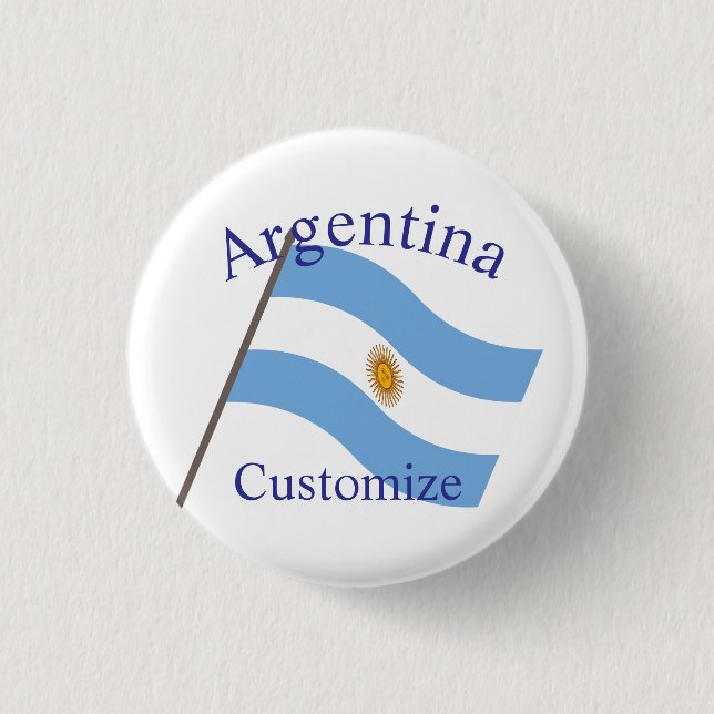 Argentinien Landesflagge Thunder_Cove Button (Vorderseite)