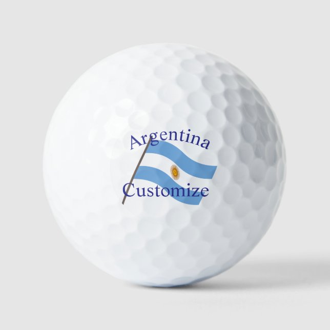 Argentinien Landesflagge Thunder_Cove Golfball (Vorderseite)