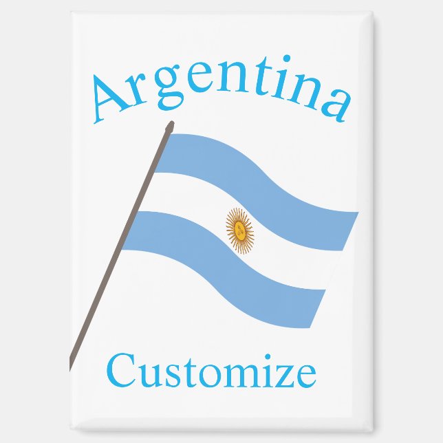 Argentinien Landesflagge Thunder_Cove Magnet (Vorderseite)