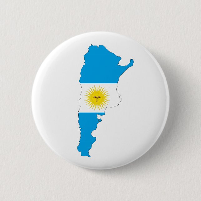 Argentinien-Landesflaggekarten-Formsymbol Button (Vorderseite)