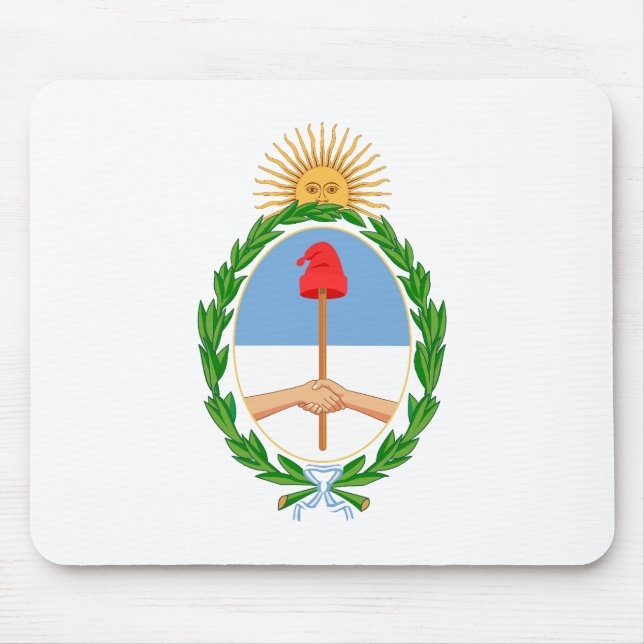 Argentinien Landeswappen Symbol Emblem Flagge Mousepad (Vorne)