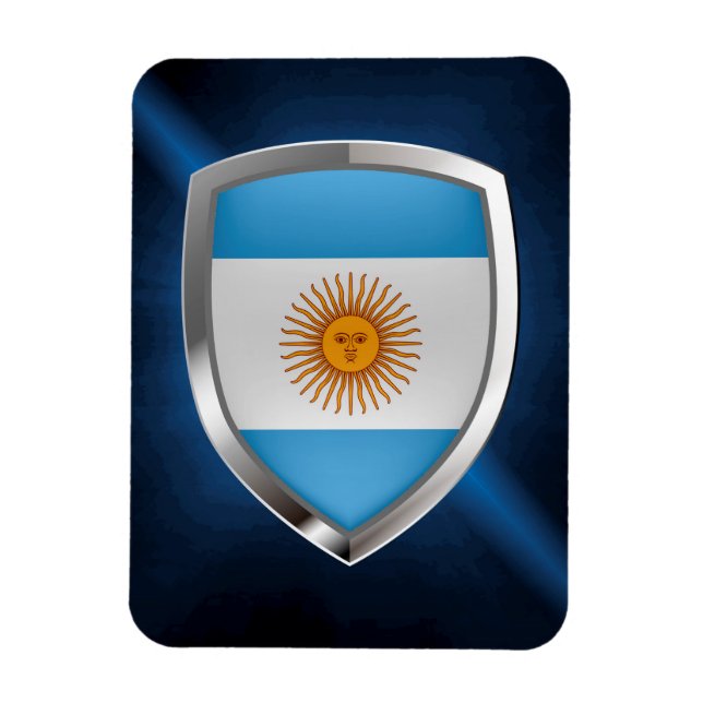 Argentinien Mettalic Emblem Magnet (Vertikal)