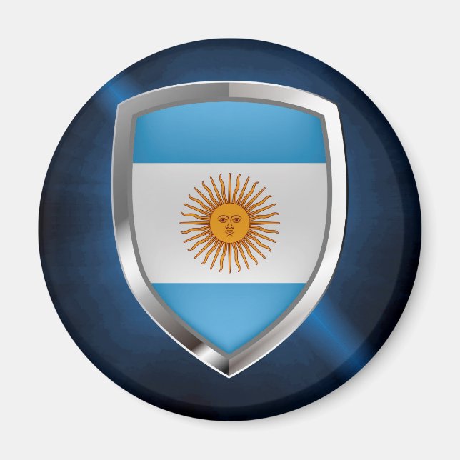 Argentinien Mettalic Emblem Magnet (Vorne)