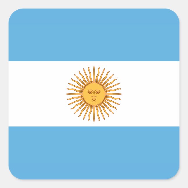 Argentinien Quadratischer Aufkleber (Vorderseite)