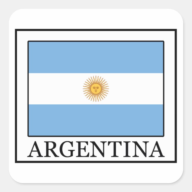 Argentinien Quadratischer Aufkleber (Vorderseite)