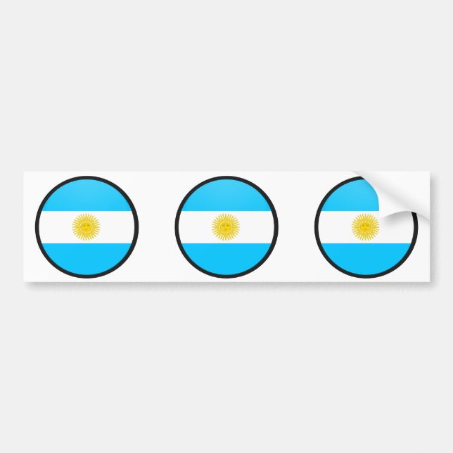 Argentinien-Qualität Flaggen-Kreis Autoaufkleber (Vorne)