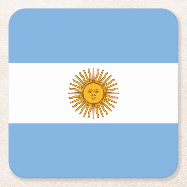 Argentinien Rechteckiger Pappuntersetzer (Vorderseite)
