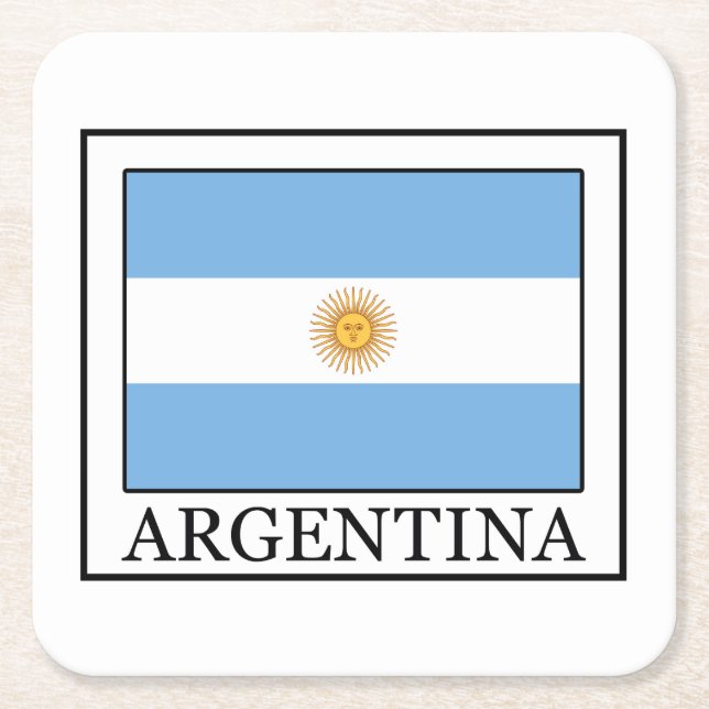 Argentinien Rechteckiger Pappuntersetzer (Vorderseite)