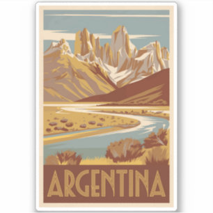 Argentinien Reisekunst Vintag Aufkleber