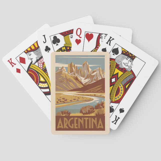 Argentinien Reisekunst Vintag Spielkarten (Rückseite)