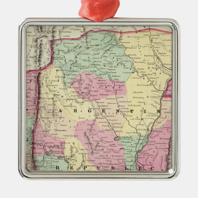 Argentinien-Republik, Chili, Uruguay u. Paraguay Silbernes Ornament (Vorne)