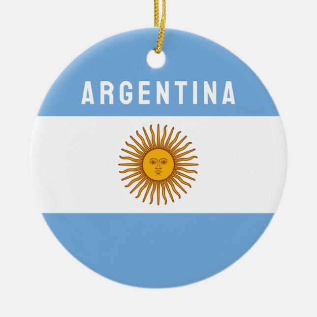 Argentinien - Südamerikanische Flagge Buenos Aires Keramik Ornament (Vorne)