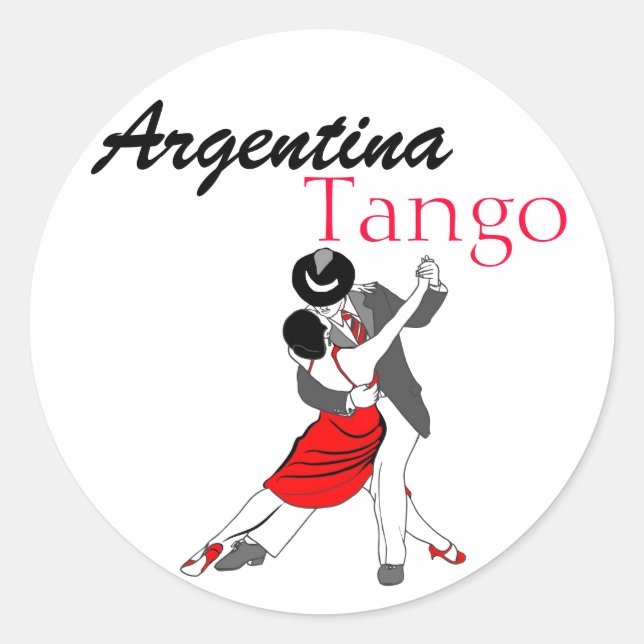 Argentinien Tango Runder Aufkleber (Vorderseite)