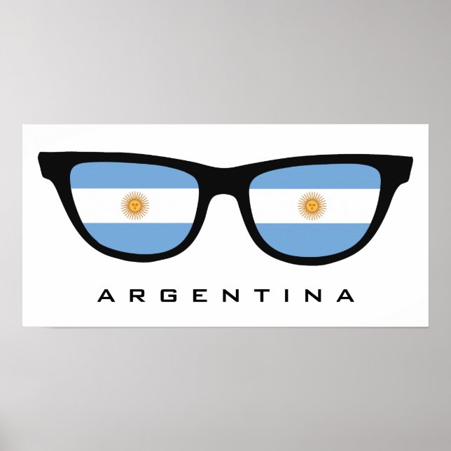 Argentinien überträgt Sondertext und Farbposter Poster (Vorne)