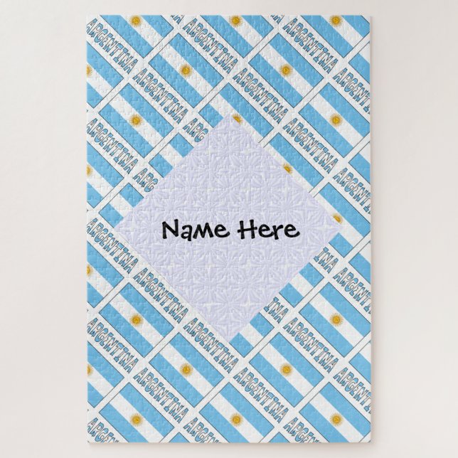 Argentinien und Argentinien - Personalisiert getee Puzzle (Vertikal)