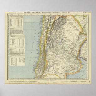 Argentinien und Chile Poster