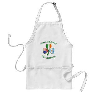 Argentinien USA Irland Flaggen Shamrock Ihr Name Schürze