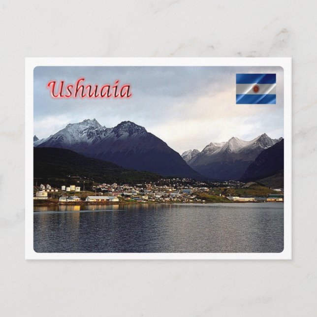 Argentinien - Ushuaia - Nachts - Postkarte (Vorderseite)