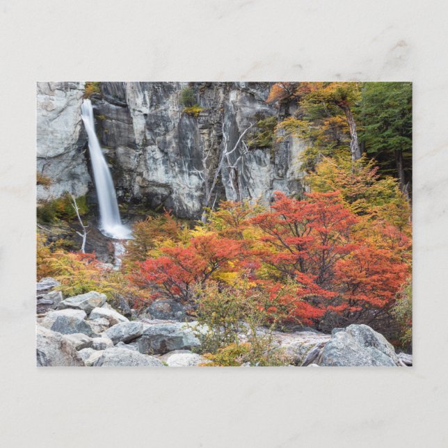 Argentinien - Wasserfall in Patagonien nach Karte (Vorderseite)