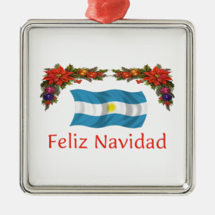 Argentinien-Weihnachten Silbernes Ornament