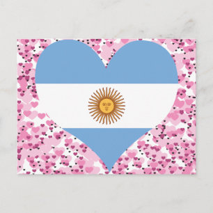 Argentinienflagge kaufen postkarte