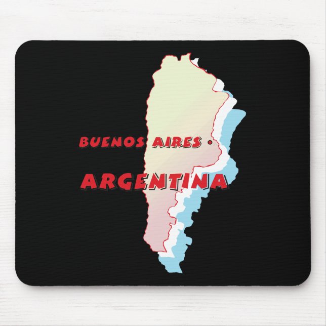 Argentinienkarte Mousepad (Vorne)