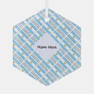 Argentiniens argentinische Flagge - Personalisiert Ornament Aus Glas