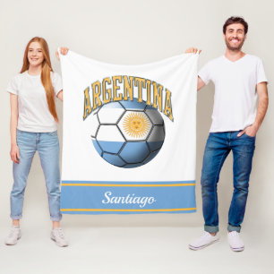 Argentiniens Flag-Fußballball Name Fleecedecke