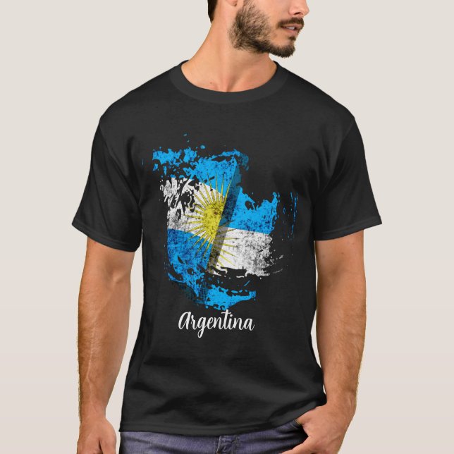 Argentiniens Flagge T-Shirt (Vorderseite)