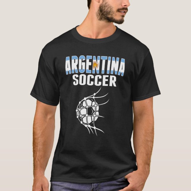 Argentiniens Fußballball im Netz Argentiniens Fußb T-Shirt (Vorderseite)