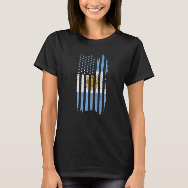 Argentiniens Patriotische argentinische Flagge T-Shirt (Vorderseite)