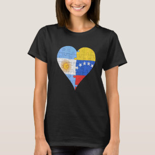 Argentiniens venezolanisches FlaggenHerz T-Shirt