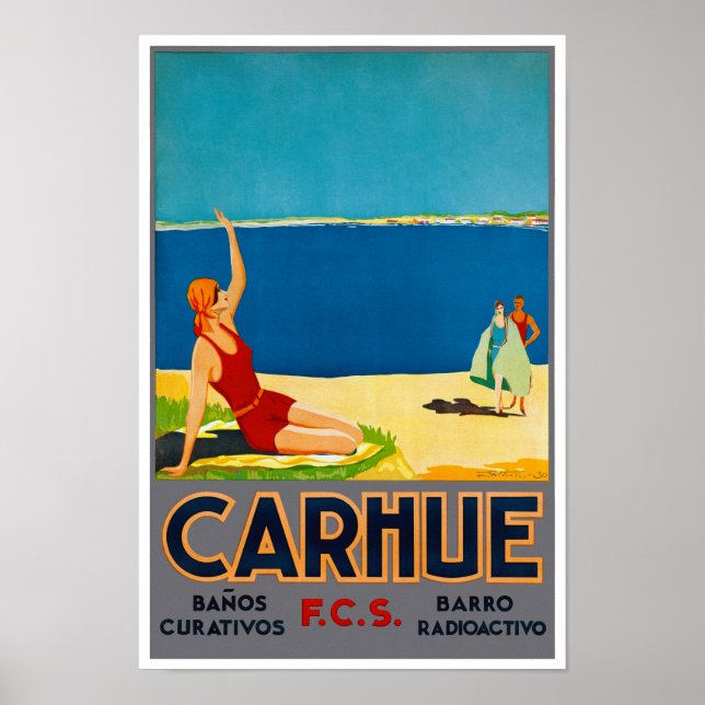 Argentiniens Vintage Travel Poster wiederhergestel (Vorne)