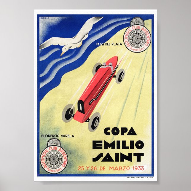 Argentiniens Vintage Travel Poster wiederhergestel (Vorne)