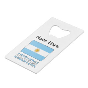 Argentinische Argentinien-Flagge Personalisierter Geldbeutel Flaschenöffner
