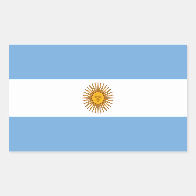 Argentinische/argentinische Flagge Rechteckiger Aufkleber (Vorderseite)