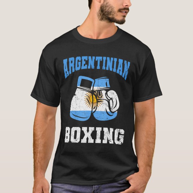 Argentinische Boxhandschuhe Argentinienstolz T-Shirt (Vorderseite)