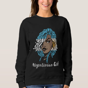 Argentinische Dreadlocks Hair Argentinienfahne Ar Sweatshirt
